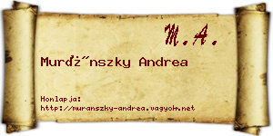 Muránszky Andrea névjegykártya