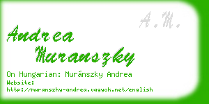 andrea muranszky business card