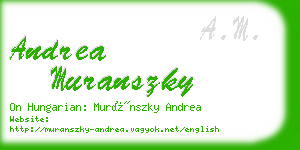 andrea muranszky business card